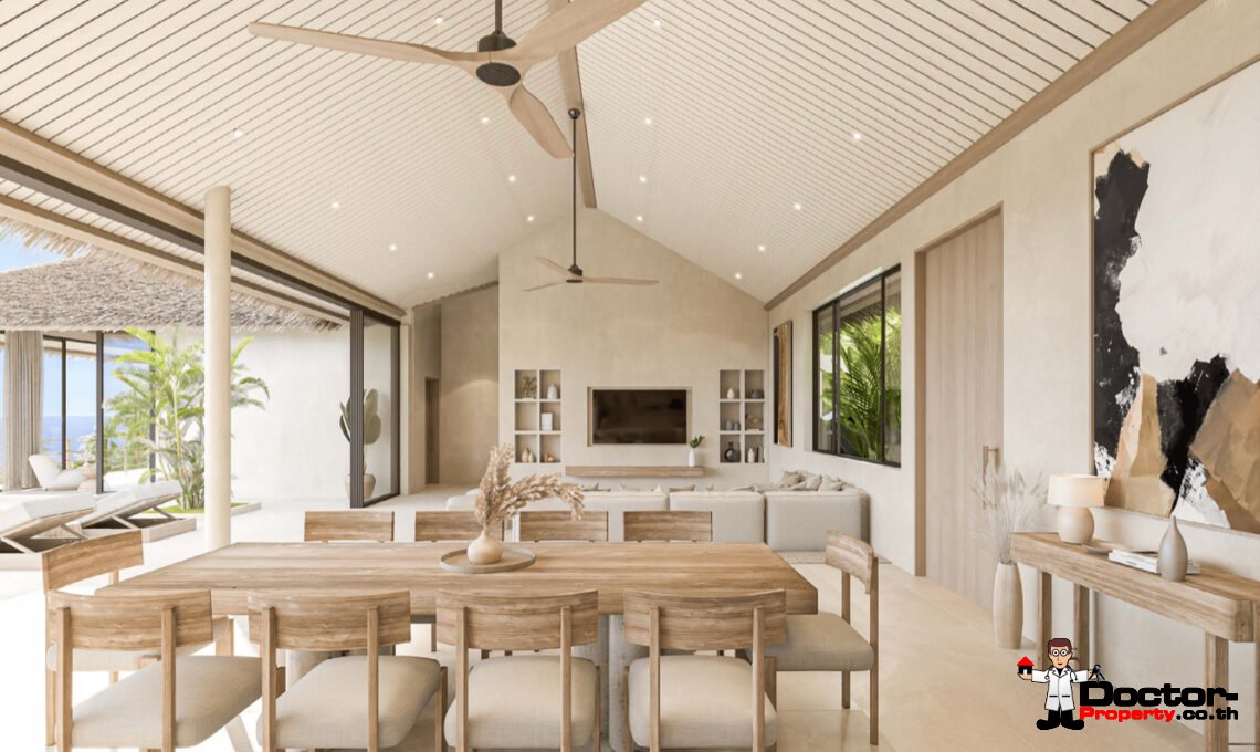 New Luxury 5-8 Bedroom Villa with Sea View and Sunset View in Bang Makham, Koh Samui – For Sale